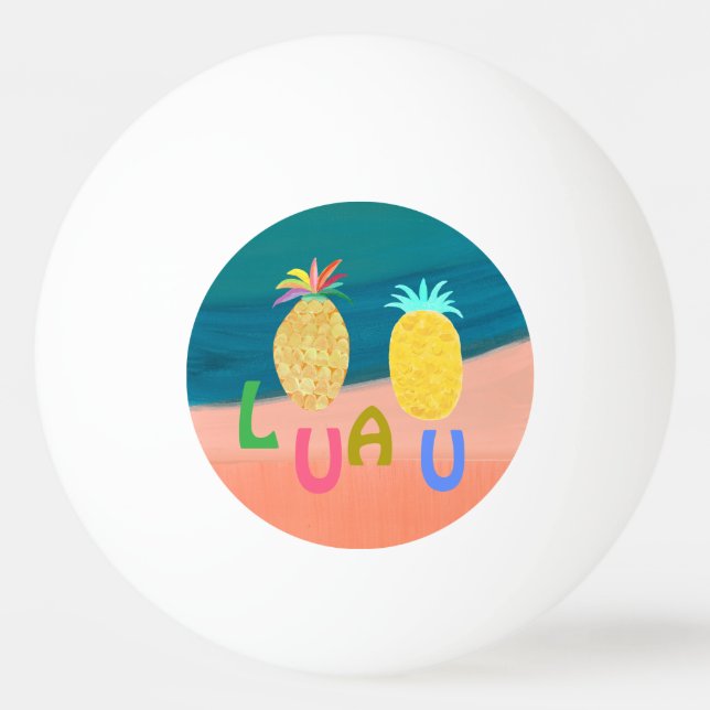 Bolinha De Ping Pong Luau do Abacaxi do Oceano (Frente)