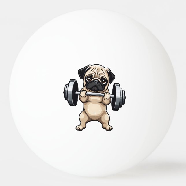 Bolinha De Ping Pong Malhação Pug (Frente)