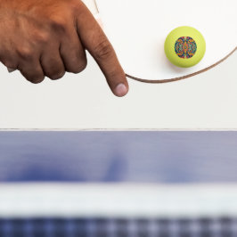 Bolinha De Ping Pong Mandala Sinfonia de Cores – Floral Psicodélico Ous