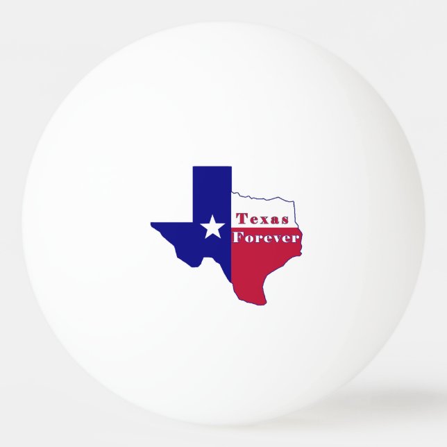 Bolinha De Ping Pong Mapa de Sinalizador do Texas Forever (Frente)