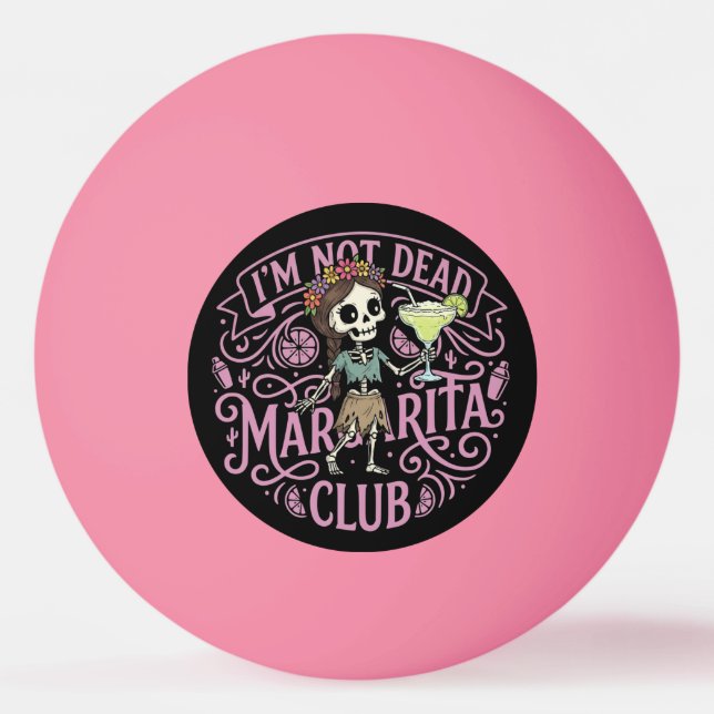 Bolinha De Ping Pong Margarita Esqueleto Fofa (Frente)