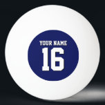 Bolinha De Ping Pong Marinho Blue Sports Jersey Team<br><div class="desc">Preppy Solid Color Marinho Blue Team Jersey / Sports Jersey / Futebol Jersey / Rugby Jersey com Personalizar Name ============ Personalize-o com seu próprio nome ou nome de equipe e um número. Você pode alterar o tamanho, a cor e o posicionamento do texto se precisar fazer alterações, alterar a cor...</div>