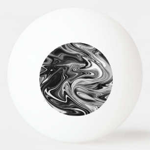 Bolinha De Ping Pong Mármore elegante 7 - líquido preto e branco