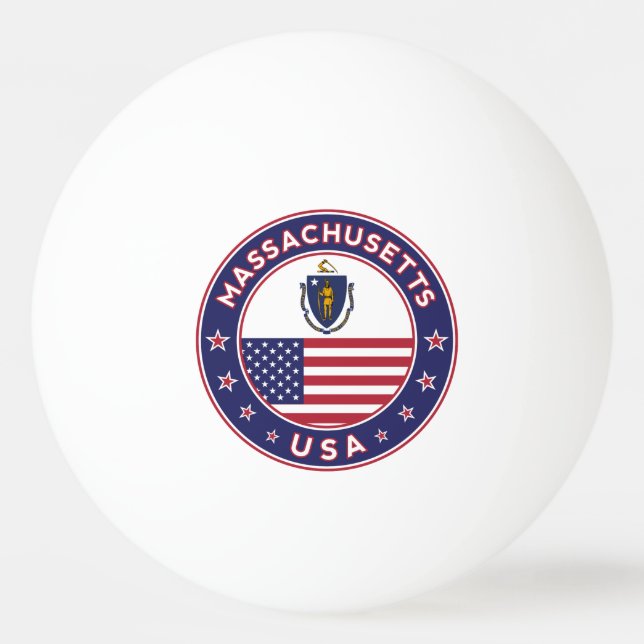 Bolinha De Ping Pong Massachusetts (Frente)