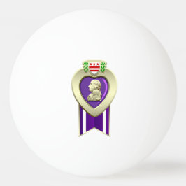 Bolinha De Ping Pong Medalha Cardíaca Púrpura Personalizável