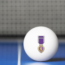Bolinha De Ping Pong Medalha do Coração Roxo Personalizável