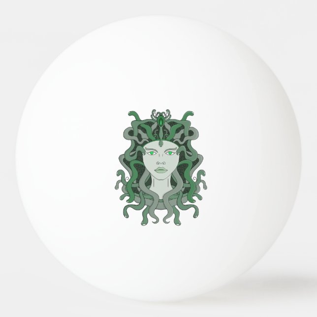 Bolinha De Ping Pong Medusa Gorgo Cobra Gorgon Monstro Mitologia Grega (Frente)