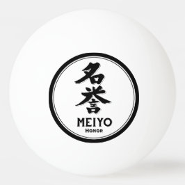 Bolinha De Ping Pong MEIYO honra bushido virtude tatuagem samurai kanji