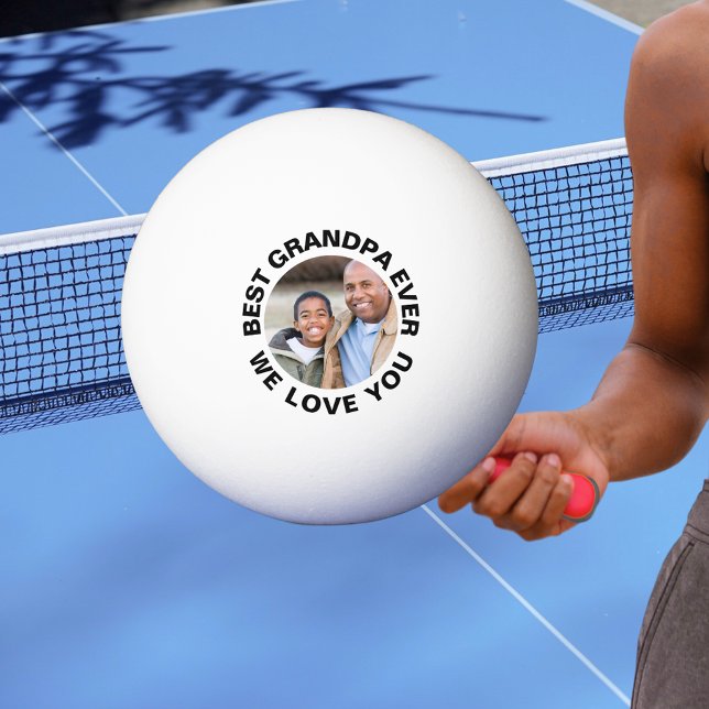 Bolinha De Ping Pong Melhor Avô de Todos Foto Personalizada (Custom Photo Best Grandpa Ever Ping Pong Ball
)