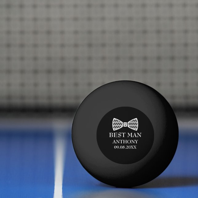 Bolinha De Ping Pong Melhor homem Festa de Solteiro Casamento Preto Mod (Líquido)