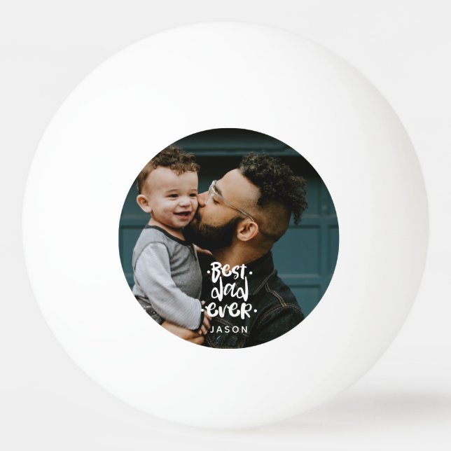 Bolinha De Ping Pong Melhor Pai de Todos os Tempos Foto Personalizada P (Frente)