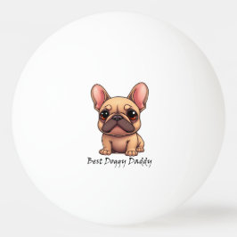 Bolinha De Ping Pong Melhor Papai Cachorrinho Bulldog Francês Pet Cacho