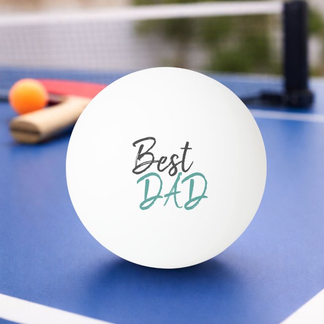 Bolinha De Ping Pong Melhor Papai Turquesa Script Dia dos Pais (Criador carregado)