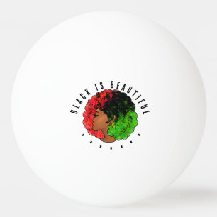 Bolinha De Ping Pong Menina negra pan-africana mulher orgulho verde ver
