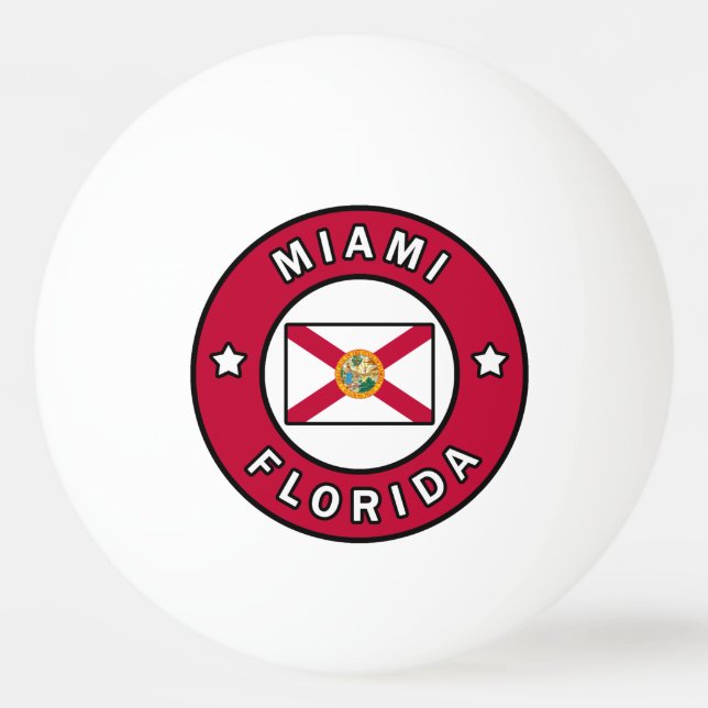 Bolinha De Ping Pong Miami Florida (Frente)