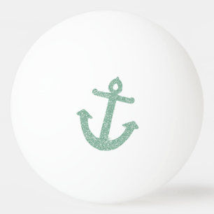 Bolinha De Ping Pong Mint Glitter Anchor
