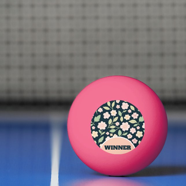 Bolinha De Ping Pong Modern Pink Wildflowers Pattern (Líquido)