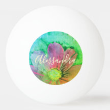 Monograma Botânico de Aquarela Floral Colorida