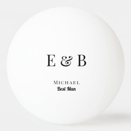 Bolinha De Ping Pong Monograma Casado Melhor Homem Presente Personaliza