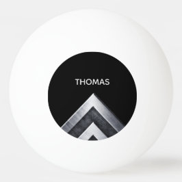 Bolinha De Ping Pong Monograma com Padrão de Metal Elegante
