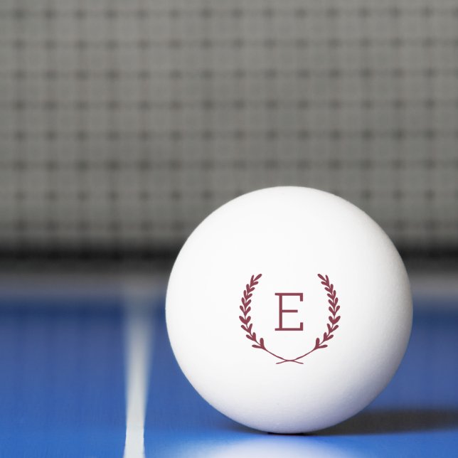 Bolinha De Ping Pong Monograma de Crista de Louro (Líquido)