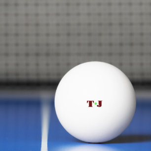 Bolinha De Ping Pong Monograma Iniciado Colorido