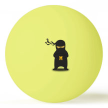 Monograma. Kawaii Cute Ninja para Geek de Nerd.