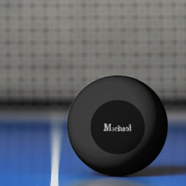 Bolinha De Ping Pong Monograma moderno minimalista nome preto branco