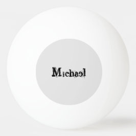 Bolinha De Ping Pong Monograma moderno minimalista nome preto cinza