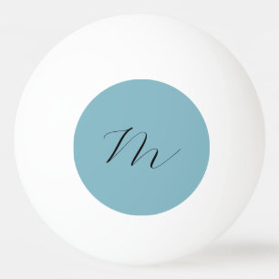 Bolinha De Ping Pong Monograma, Pastel Azul Sólido, profissional minima