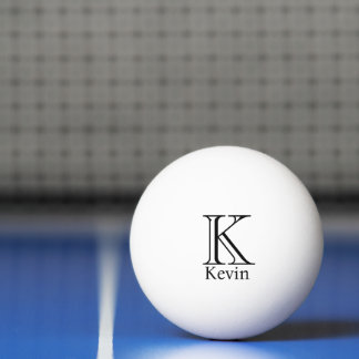 Bolinha De Ping Pong Monograma Personalizado com Primeiro Nome 