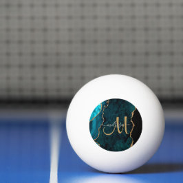 Bolinha De Ping Pong Monograma Personalizado de Agitação Dourada com Te