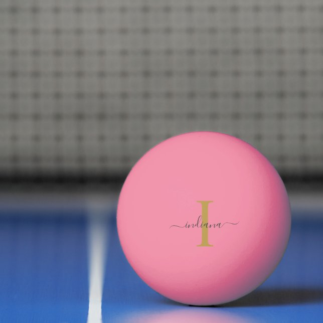 Bolinha De Ping Pong Monograma Personalizado de Letra Moderna (Líquido)