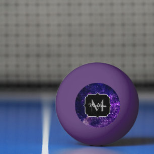 Bolinha De Ping Pong Monograma ultravioleta da galáxia do abstrato do