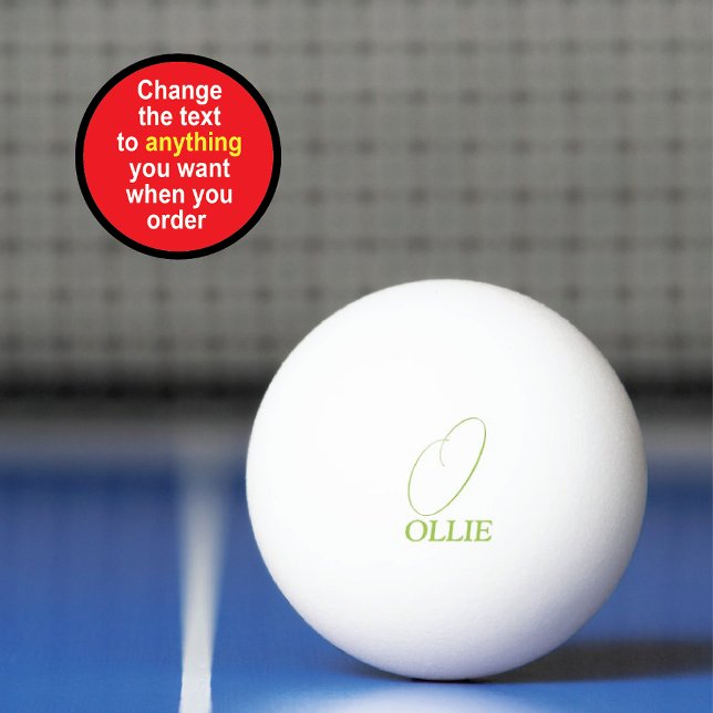 Bolinha De Ping Pong Monograma Verde Ervilha (Criador carregado)