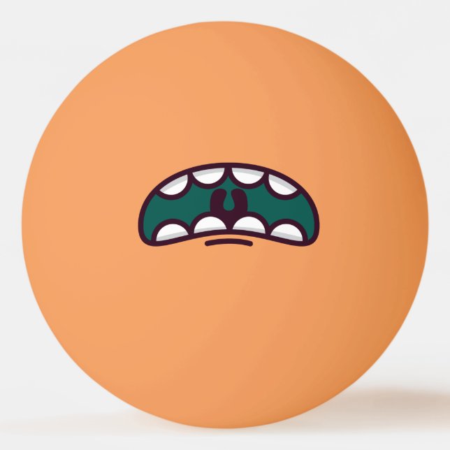 Bolinha De Ping Pong Monstro da Boca Engraçado. (Verso)