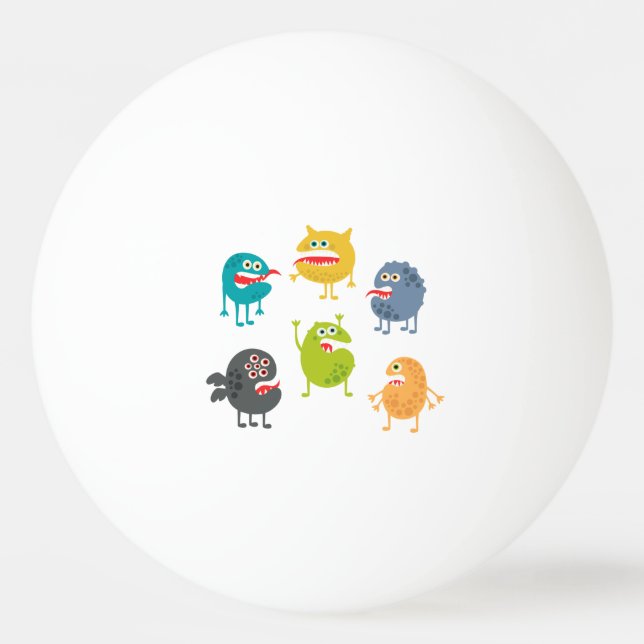 Bolinha De Ping Pong Monstros engraçados fofos (Frente)