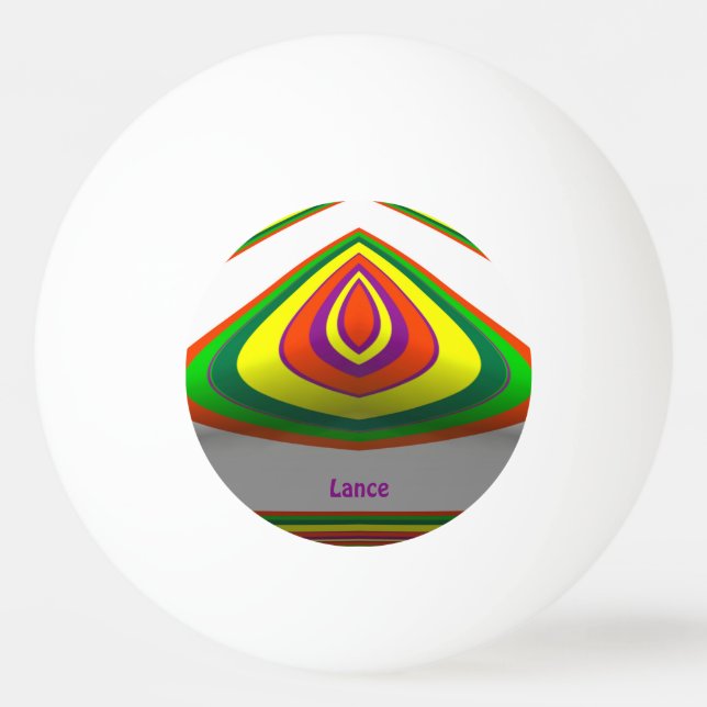 Bolinha De Ping Pong ~ Multicor ~ Facilmente reconhecida ~ (Frente)