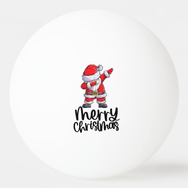 Bolinha De Ping Pong Natal com Papai Noel (Frente)