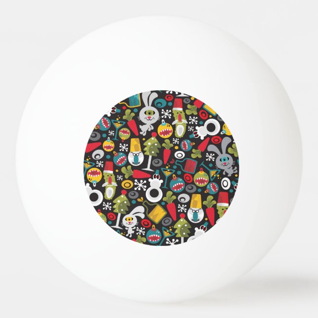 Bolinha De Ping Pong Natal feio e Feliz ano novo (Frente)