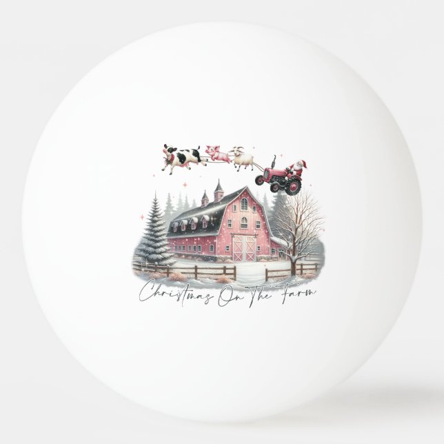 Bolinha De Ping Pong Natal na Fazenda, Feliz Natal (Frente)