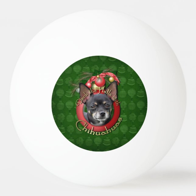 Bolinha De Ping Pong Natal - plataforma os salões - chihuahuas - (Verso)