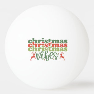 Bolinha De Ping Pong Natal Vibes Retro Groovy Feriados de Natal