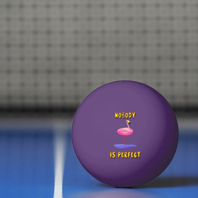 Bolinha De Ping Pong Ninguém é perfeito - flamingo com anel de natação (Líquido)