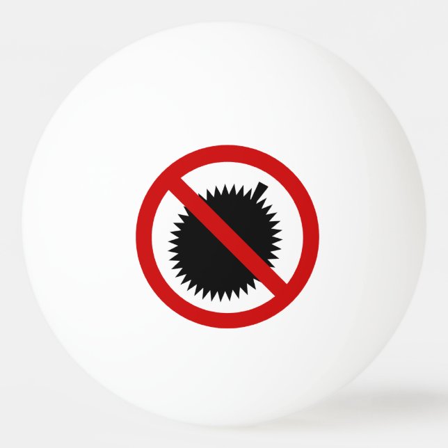 Bolinha De Ping Pong NO Duriano Tropical Fruta ⚠ Sinal Tailandês ⚠ (Frente)