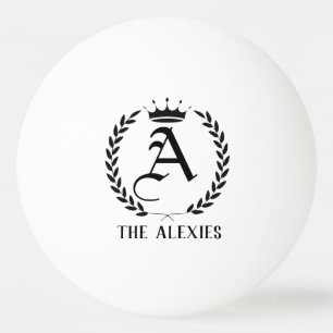 Bolinha De Ping Pong Nome Comercial Personalizado Moderno em Letra Pret