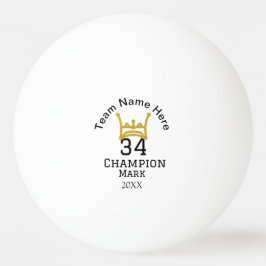 Bolinha De Ping Pong nome da equipe adicionar nome do jogador data espo