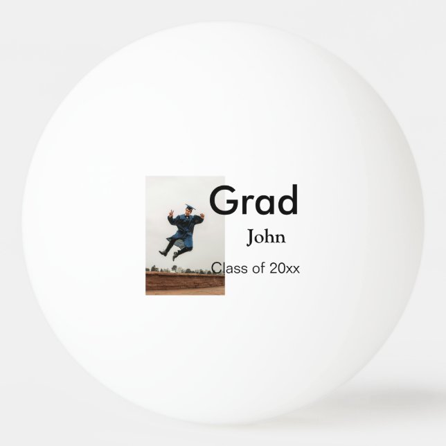 Bolinha De Ping Pong nome de adição de garoto data ano texto QR felicit (Frente)