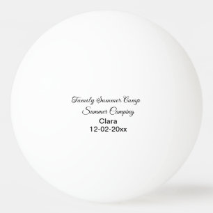 Bolinha De Ping Pong Nome de adição personalizado de férias de acampame