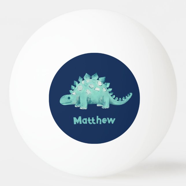 Bolinha De Ping Pong Nome do Dinossaur Stegosaurus (Frente)